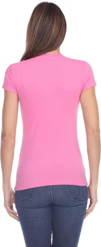Vista 6 de Pimatee Camisas de manga corta para mujer, 100% algodón, 3 piezas, ajuste delgado, básico, cuello redondo, peso ligero, tela suave