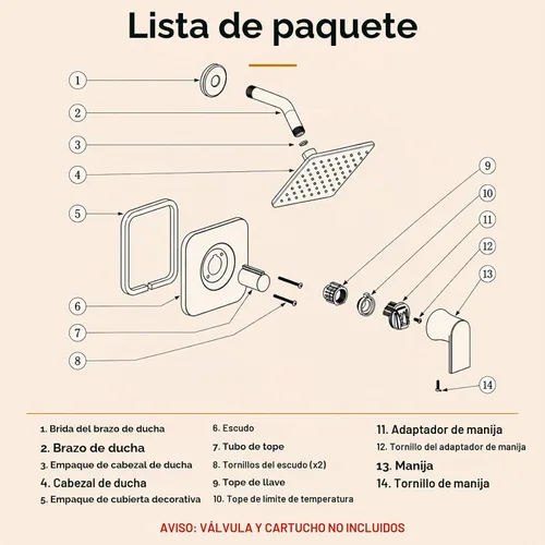 Vista 7 de Compatible con Moen Posi-Temp - Kit de moldura de ducha de válvula de repuesto para 2510, 2520, 2570, 2590 con cabezal de ducha de 8 pulgadas, negro