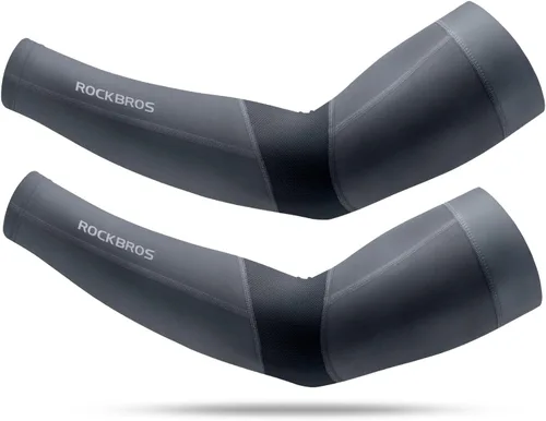 Vista 11 de ROCKBROS Mangas de protección solar para brazos, enfriamiento, correr, golf, pesca, ciclismo, mangas para brazos