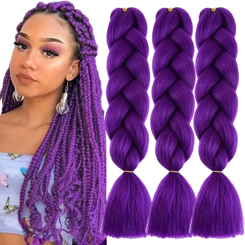 Vista 44 de Beige (613) Cabello trenzado 6 paquetes de extensiones de cabello sintético de 24 pulgadas, extensiones de cabello trenzado Jumbo Ombre trenzado
