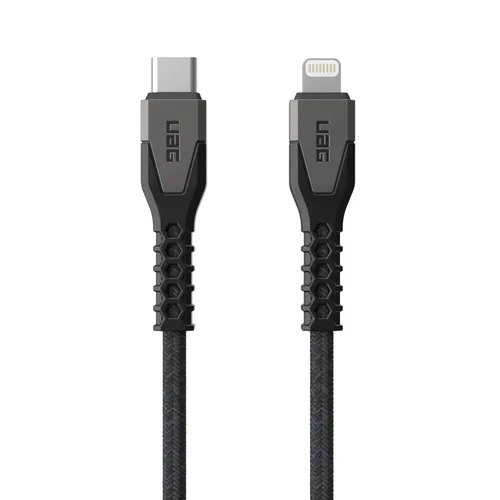 Vista 6 de URBAN ARMOR GEAR UAG - Cable USB-C a Lightning de núcleo de Kevlar resistente de 5 pies, 30 W, certificado MFi, cargador rápido reforzado