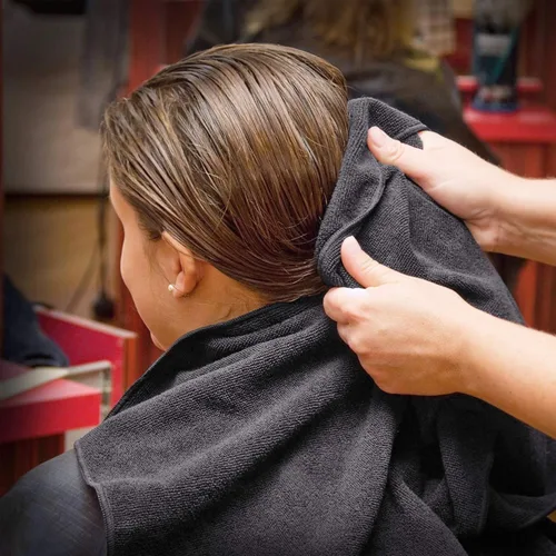 Vista 7 de TASALON Toalla de microfibra para el pelo para salón, paquete de 10, 29 x 16 pulgadas, toallas faciales de secado rápido y ultrasuaves con absorción