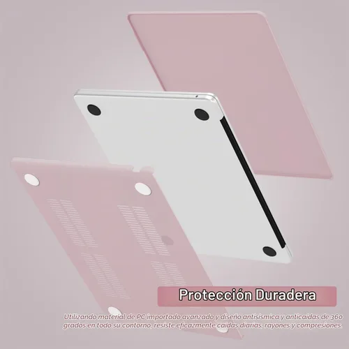 Vista 4 de CISSOOK para MacBook Air 13.6 M4 M3 M2 Funda 2025 2024 2022 Release, Carcasa Rígida de Plástico y Cubierta de Teclado y Adaptador USB para MacBook