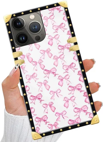 Vista 10 de Funda compatible con iPhone 14 Pro Max (6.7 pulgadas), hermosa mariposa Flosers dorada, de lujo, suave TPU duro, parte trasera de policarbonato
