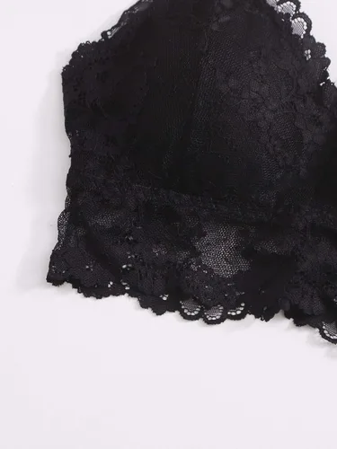 Vista 4 de SOLY HUX Bras for Women 2 Piece Floral Lace Wireless Bra Everyday Bralette