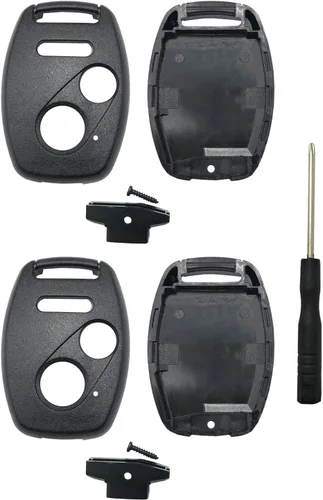 Vista 8 de Horande Funda de llave de repuesto sin corte para Honda Civic 2008-2013 CR-V Accord Pilot Fit Odyssey Ridgeline CR-Z Funda de llave sin llave Negro
