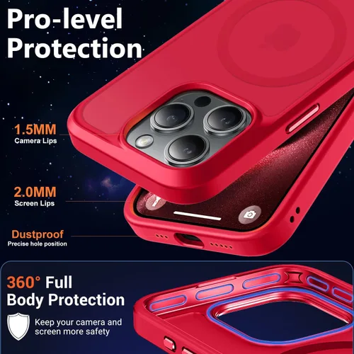 Vista 633 de MOCCA - Funda magnética resistente para iPhone XR de 6.1 pulgadas, compatible con MagSafe, funda con protección contra caídas de grado militar