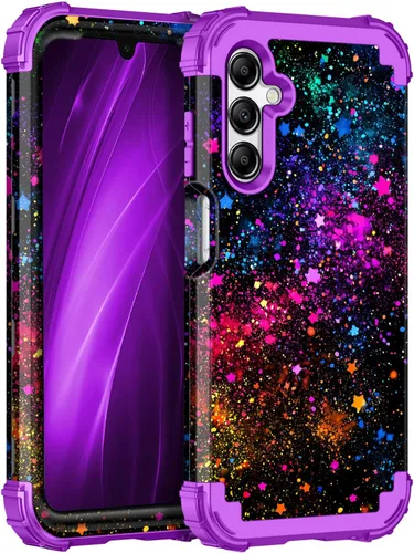 Vista 84 de Casetego Funda para Galaxy A16 5G, que brilla en la oscuridad, tres capas, resistente, a prueba de golpes, protección completa, policarbonato duro
