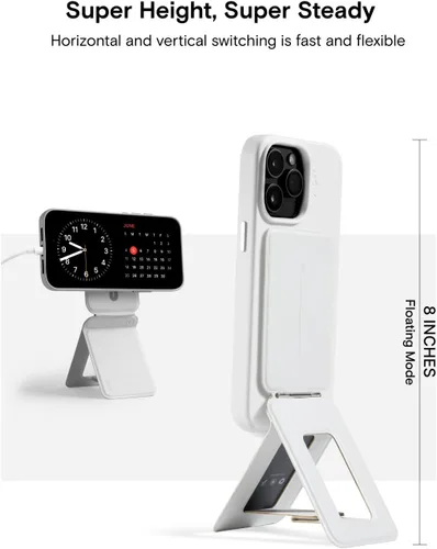 Vista 2 de MOFT Soporte de trípode para teléfono y funda para iPhone 16 Pro Max, ajuste de ángulo e imanes fuertes y compatible con MagSafe MOVAS Invisible