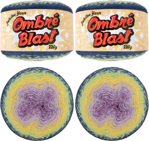 Vista 45 de JubileeYarn - Hilo Ombré Blast (7.76 oz/torta de algodón para bebé, 1 torta)