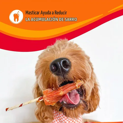 Vista 7 de Good'N'Fun - Brochetas de cuero crudo de triple sabor para perros