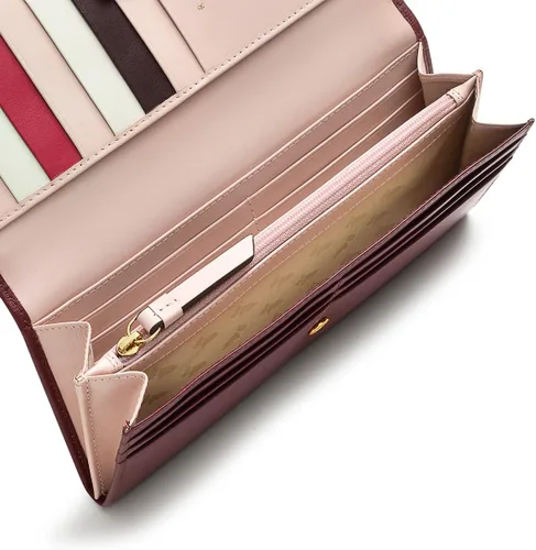 Vista 4 de RADLEY London Shadow Stripe - Cartera grande con solapa, Merlot