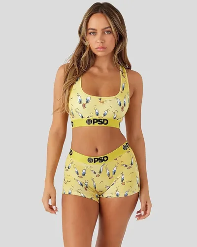 Vista 8 de PSD Looney Tunes - Brasier deportivo para mujer con espalda cruzada con tela de microfibra transpirable