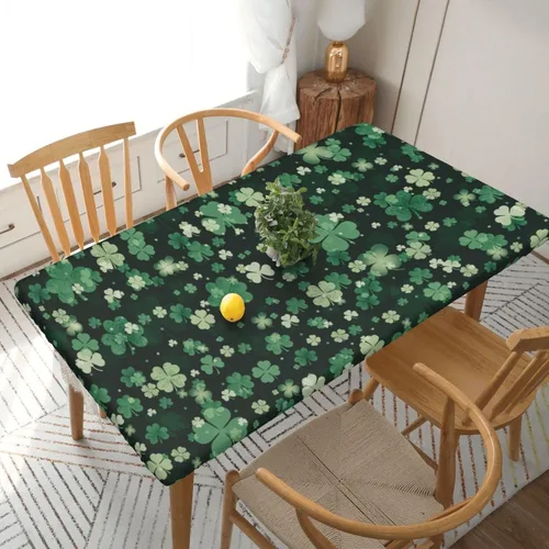 Vista 25 de Fiokroo Mantel con estampado a cuadros blancos y negros con borde elástico, mantel redondo de ajedrez, lavable, reutilizable, para cocina, comedor