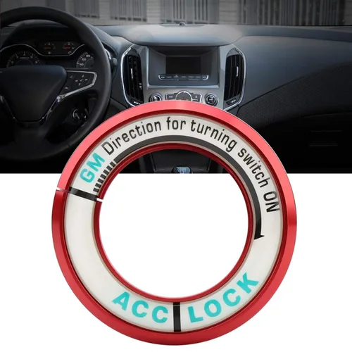 Vista 3 de Acouto para anillo de bloqueo de encendido, interruptor de encendido luminoso para coche, anillo de círculo para llave de orificio, ajuste