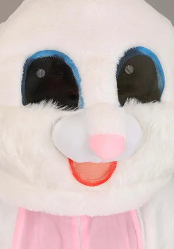 Vista 8 de Disfraz unisex de conejo de Pascua para adultos, disfraz de mascota de conejo blanco festivo para hombres y mujeres