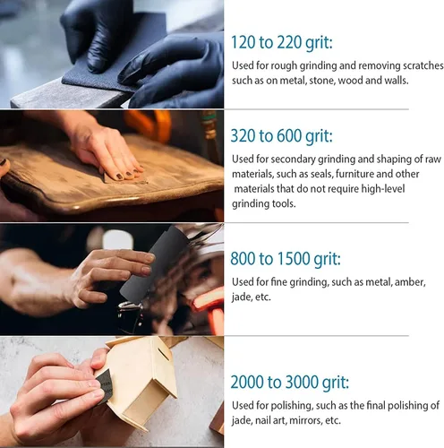 Vista 8 de Cepilladora manual, plano de madera y papel de lija para carpintería, plano de bloque de gato para superficie de madera, planos de mano