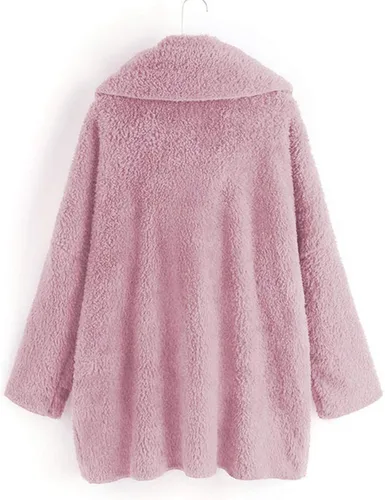 Vista 3 de VODMXYGG Chaquetas casuales para mujer, camisetas básicas de invierno, de corte clásico, ligeras, plisadas, suaves, cómodas, con botones