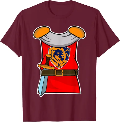 Vista 9 de Disfraz medieval de caballero de Halloween para adultos y niños, Negro, S