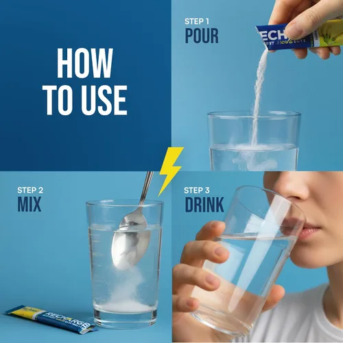 Vista 3 de Recharge Element Liquid Electrolyte® Hydration Boost Formula-Vanilla Chai Paquetes de Polvo de Electrolitos Mezcla de bebida sin azúcar, apta