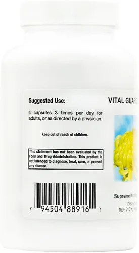 Vista 2 de Supreme Nutrition Vital Guard Supreme, 160 cápsulas vegetarianas de crisantemo puro