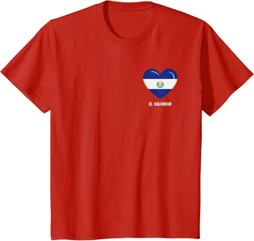 Vista 3 de Camiseta Bandera de El Salvador Camiseta salvadoreña, Negro