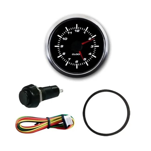 Vista 8 de MOTOR METER RACING Serie MGS 52mm 2-1/16" Medidor de Reloj Eléctrico 0~12 Horas Formato Dial Negro LED Blanco Retroiluminado Impermeable 0~12 Hour