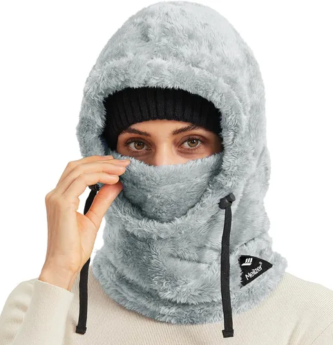 Vista 9 de Ski Mask Balaclava Wind-Resistant Winter Face Mask for Women/Men Adjustable Warm Hood Cover Hat Cap Scarf Leopardo