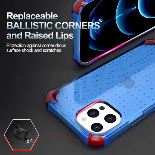 Vista 3 de BALLISTIC Raptor S Series Funda diseñada para iPhone 12 Pro Max (2020) con esquinas de B-Labs contra caídas, funda protectora para iPhone12 Pro Max