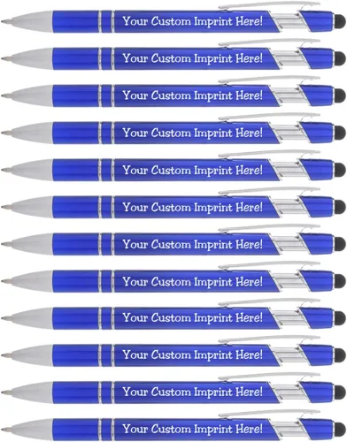 Vista 10 de ExpressDesigns™ - Bolígrafos personalizados con lápiz capacitivo - The Legacy - Bolígrafos metálicos personalizados con nombre impreso - Tinta negra