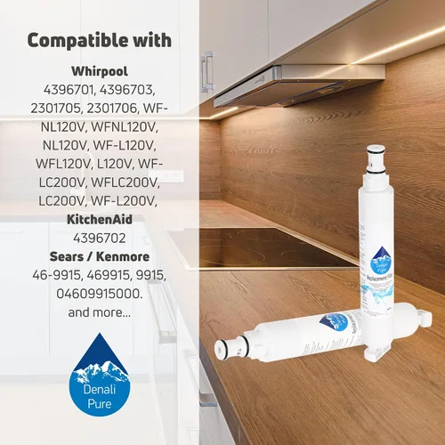 Vista 9 de Filtro de agua de repuesto para refrigerador Kenmore 10674964400 - Compatible con cartucho de filtro de agua Kenmore 46-9915