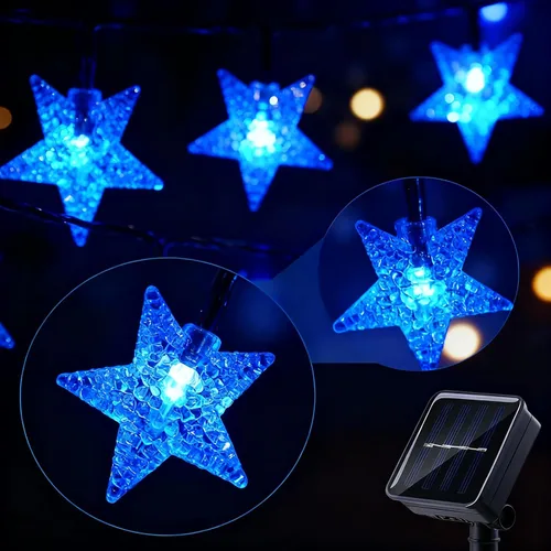 Vista 16 de Twinkle - Guirnalda de luces solares para exteriores, paquete de 2 unidades cálido-blanco