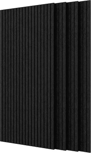 Vista 11 de 4 piezas de paneles acústicos, paneles decorativos insonorizados de 47''x23.6'', paneles grandes autoadhesivos que absorben el sonido para oficina