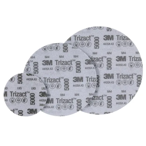 Vista 9 de Disco de espuma Trizact 3M Trizact Hookit, 30362, 3 pulgadas, P5000, 15 discos por caja, azul