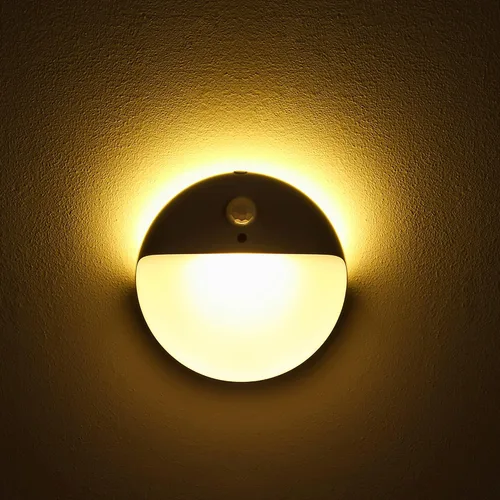 Vista 13 de YUNLEX Paquete de 2 luces nocturnas a batería, luces de inodoro, luz de sensor de movimiento pequeño de 2.6 pulgadas, luces adhesivas, 3 modos