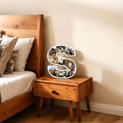 Vista 6 de Marco de fotos personalizado con letras – Marco de fotos personalizado para escritorio, regalo de fotos personalizable para bodas, cumpleaños