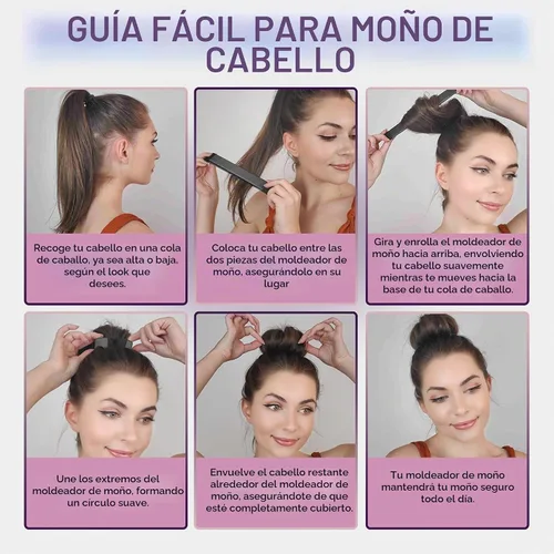 Vista 5 de Creador de moños para el cabello y accesorios para mujeres y niños - Clip fácil para cabello largo - Herramienta para torcido francés - Soporte