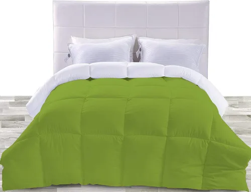 Vista 31 de BedDecor Edredón reversible de microfibra de alta calidad de 400 GSM, relleno de microfibra de 15.16 oz/m², 600 hilos, 100% algodón egipcio sólido