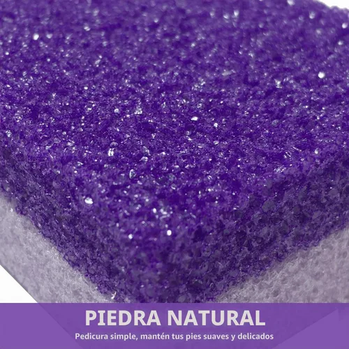Vista 4 de Herramienta de pedicura exfoliante de pies, 4 unidades, removedor de callos para pies (morado)