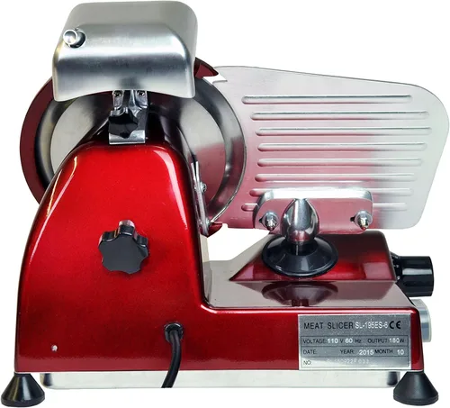 Vista 4 de KWS MS-6RS Premium Compact 200W Rebanadora eléctrica de carne Rojo