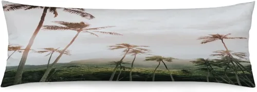 Vista 27 de Protector de almohada de playa con palmeras tropicales de 16 x 14 pulgadas, palmeras de playa, paisaje marino costero, decorativo, rectangular