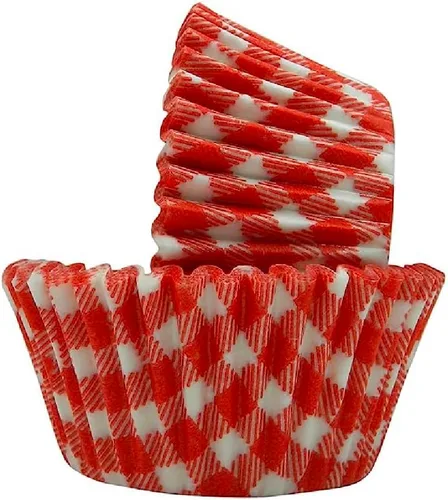 Vista 16 de Regency Wraps Vasos para hornear de grado profesional a prueba de grasa, paquete de 40 unidades, forros estándar, guingam negro, para cupcakes Negro