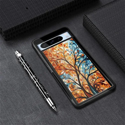 Vista 287 de Compatible con Google Pixel 4A 5G Mobile Case Creative Acrylic Panel trasero Silicona Protección Grip especialmente diseñado para Google Pixel 4A 5G