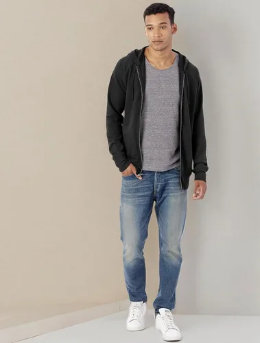 Vista 5 de Alternative Sudadera con capucha vintage de felpa francesa para hombre