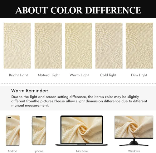 Vista 6 de Genina - Juego de 2 fundas impermeables para sillas de comedor, fundas para sillas de cocina, color beige