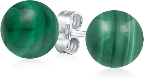 Vista 10 de Aretes grandes de plata de ley 925 con piedras preciosas naturales de 0.394 pulgadas para mujeres y adolescentes, variedad de piedras de nacimiento