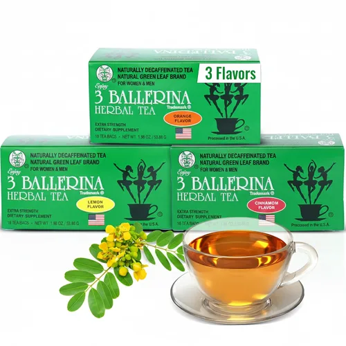 Vista 9 de Té 3 Ballerina, extra fuerte, bebida dietética, naranja, 18