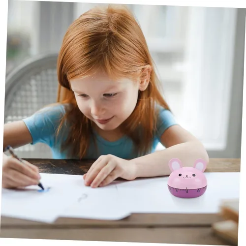 Vista 9 de PRETYZOOM Temporizador de dibujos animados Reloj decorativo de cocina para niños, temporizador giratorio para niños pequeños, cronómetro digital