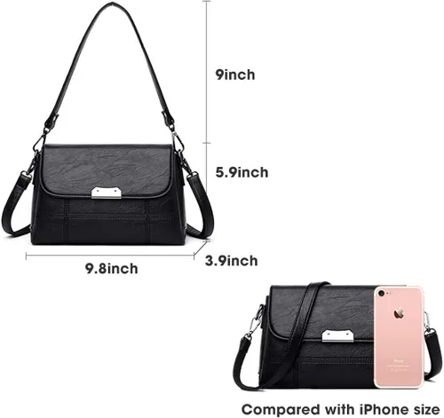 Vista 4 de Alovhad Bolso bandolera de piel para mujer bolso pequeño