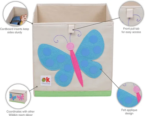 Vista 3 de Wildkin Cubo de almacenamiento para niños de 13 pulgadas para niños y niñas, uso perfecto en el dormitorio de tu hijo o sala de juegos, cubos